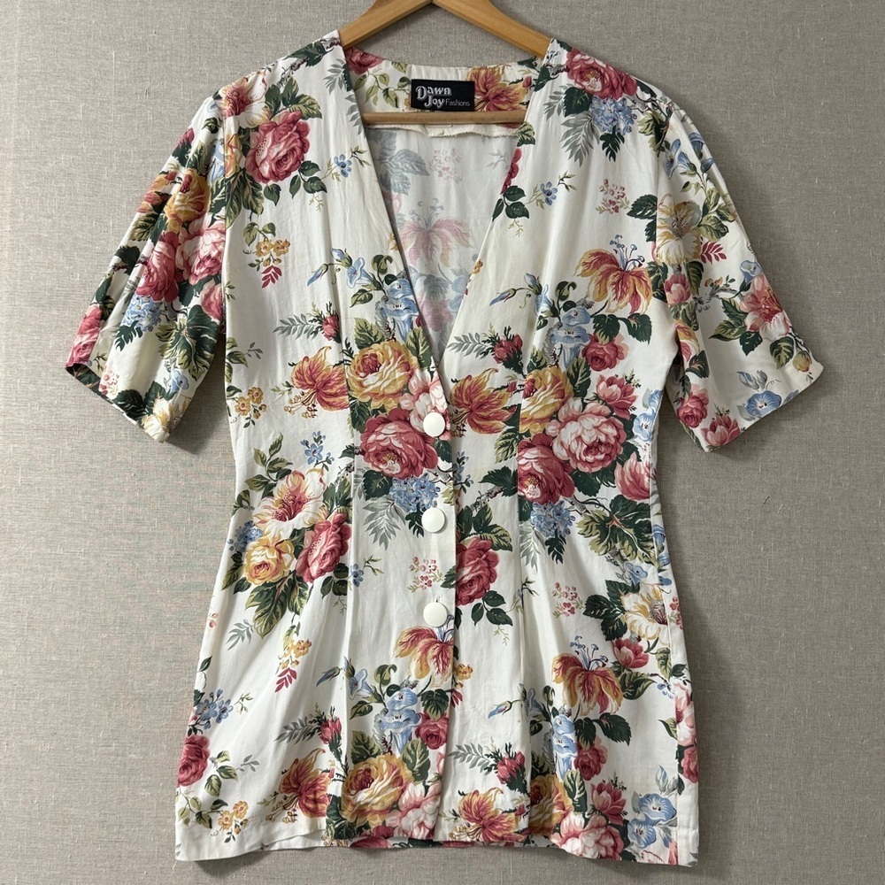 Dawn Joy Floral Jacket with Short Sleeves